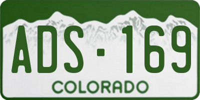 CO license plate ADS169