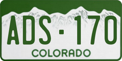 CO license plate ADS170