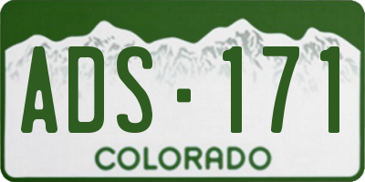 CO license plate ADS171