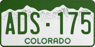 CO license plate ADS175