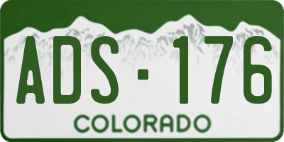 CO license plate ADS176