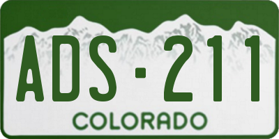 CO license plate ADS211