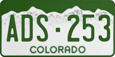 CO license plate ADS253