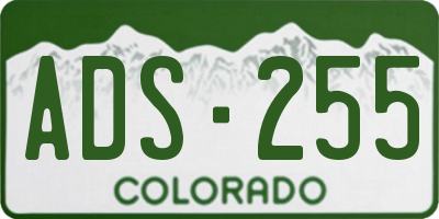 CO license plate ADS255