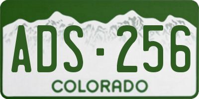 CO license plate ADS256