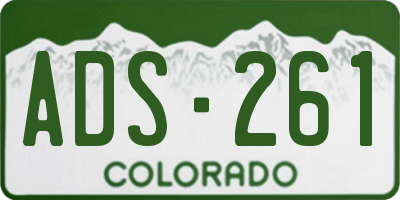 CO license plate ADS261