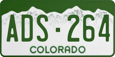 CO license plate ADS264