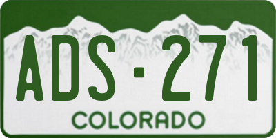 CO license plate ADS271