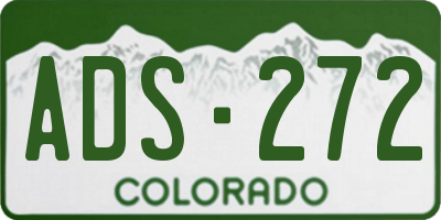 CO license plate ADS272