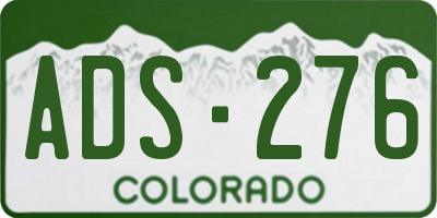 CO license plate ADS276