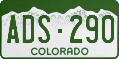 CO license plate ADS290