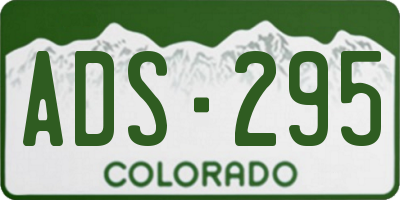 CO license plate ADS295