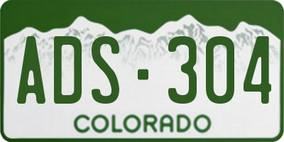 CO license plate ADS304