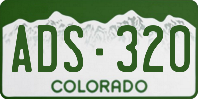 CO license plate ADS320