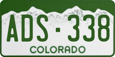 CO license plate ADS338