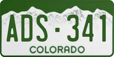 CO license plate ADS341