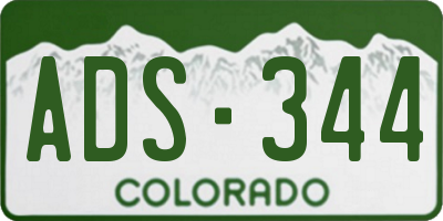 CO license plate ADS344