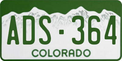 CO license plate ADS364
