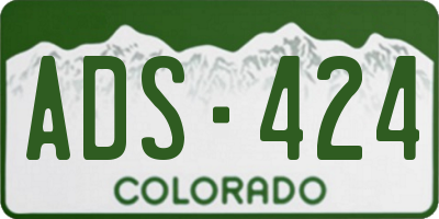 CO license plate ADS424