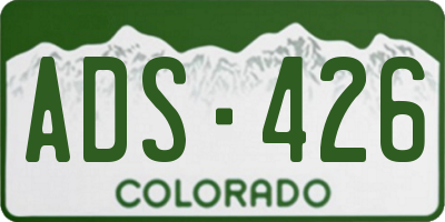 CO license plate ADS426