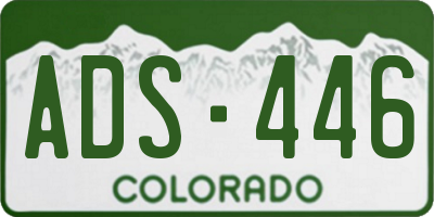 CO license plate ADS446