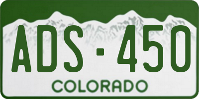 CO license plate ADS450