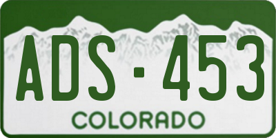 CO license plate ADS453