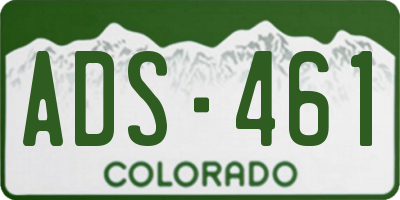 CO license plate ADS461