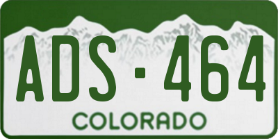 CO license plate ADS464