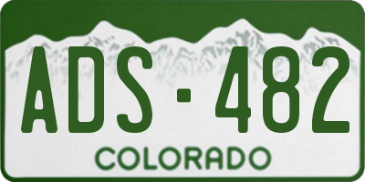 CO license plate ADS482