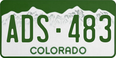 CO license plate ADS483