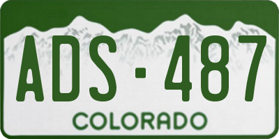 CO license plate ADS487