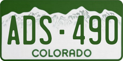 CO license plate ADS490