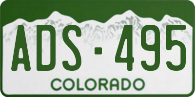 CO license plate ADS495