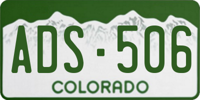 CO license plate ADS506