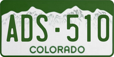CO license plate ADS510