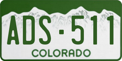 CO license plate ADS511