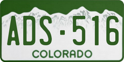 CO license plate ADS516
