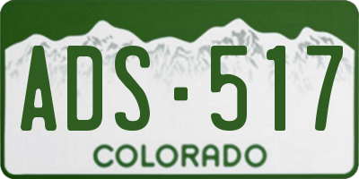 CO license plate ADS517