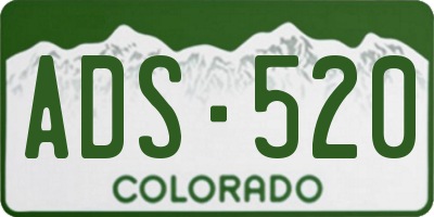CO license plate ADS520