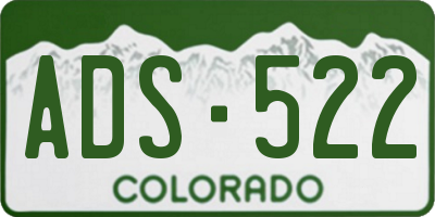 CO license plate ADS522