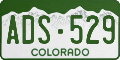 CO license plate ADS529