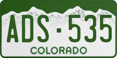 CO license plate ADS535