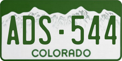 CO license plate ADS544