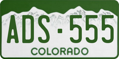 CO license plate ADS555