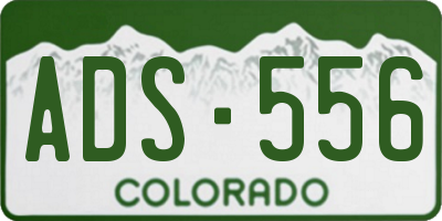 CO license plate ADS556