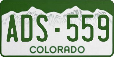 CO license plate ADS559