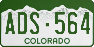 CO license plate ADS564