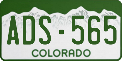 CO license plate ADS565