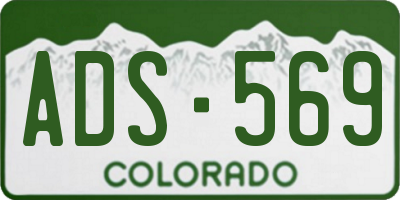 CO license plate ADS569